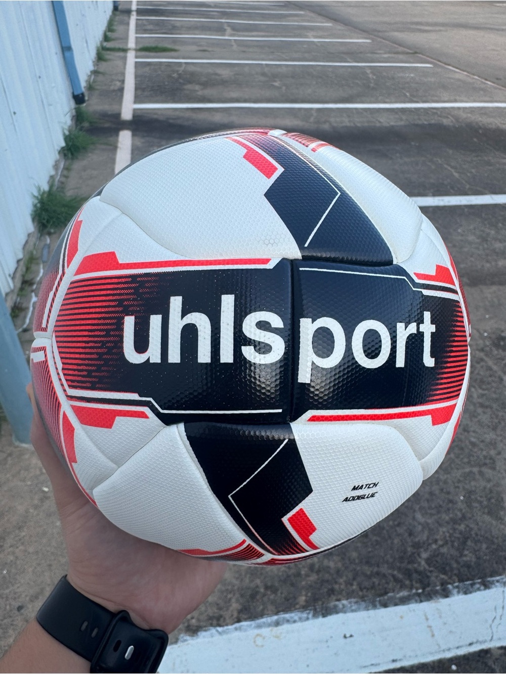 uhlsport White Black Red Soccer Ball